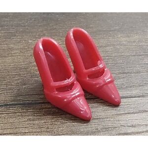 Barbie Red Close Toe Mary Jane High Heels Shoes B20